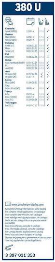 Bosch Twin Lamele Ștergătoare Auto Șofer 380mm