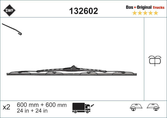 Lampa Car Wiper Blades Driver Wiper Length 610mm Universal
