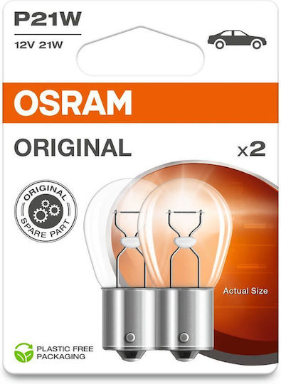 Set 2 Bulbs 12v P21w Original Blister Osram