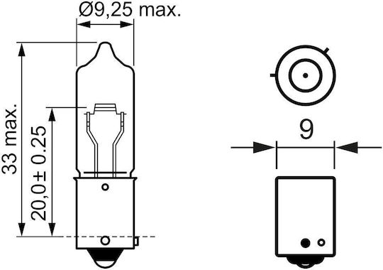 Bosch Λάμπα Φορτηγού H21W-BAY9s