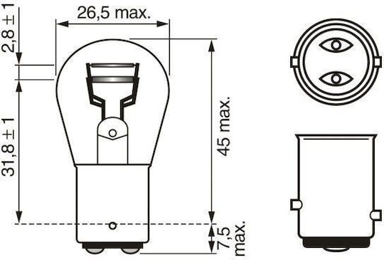 Bosch Λάμπα Φορτηγού Eco P21/5W-BAY15D-1157 24V 21W