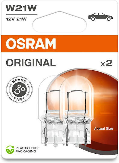 Osram W21w 12v 21w W3x16d Standard Rear Bulb Mercedes Sprinter Abarth 124 Spider 10pcs Box