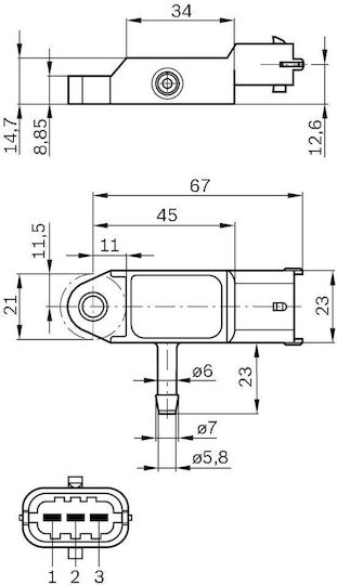 Bosch Αισθητήρας Πίεσης Turbo Αυτοκινήτου Dacia