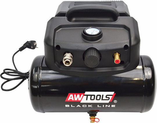 AWTools Compressor Еднофазен Въздушен компресор 97дБ с Мощност 1.5к.с и Резервоар 6лт