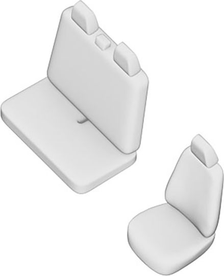 Set Umbrella Seat Covers Ford Transit 2+1 2012-2013