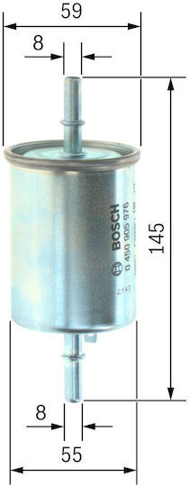 Bosch Φίλτρο Βενζίνης για Chevrolet Aveo / Kalos / Spark / Daewoo Kalos 1.0-1.6 2002