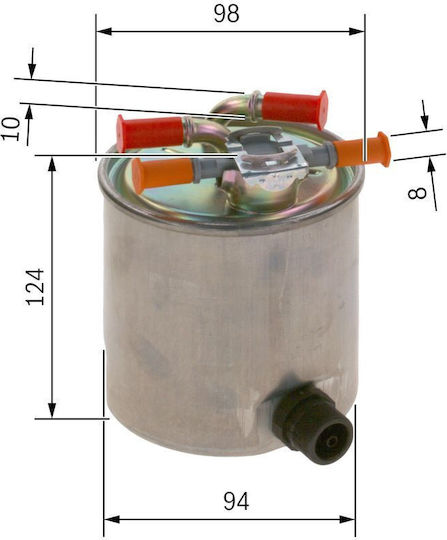 Bosch Benzinfilter für Nissan Qashqai-X-Trail / Renault Koleos