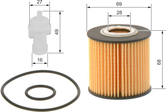Bosch Car Oil Filter for Toyota Rav 4 Iv 2.5 Hybrid BS