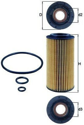 Knecht Oil Filter Mercedes Honda Land Rover Peugeot Inner Diameter 31.4 Mm Outer Diameter 64.3 Mm Height 136.0 Mm