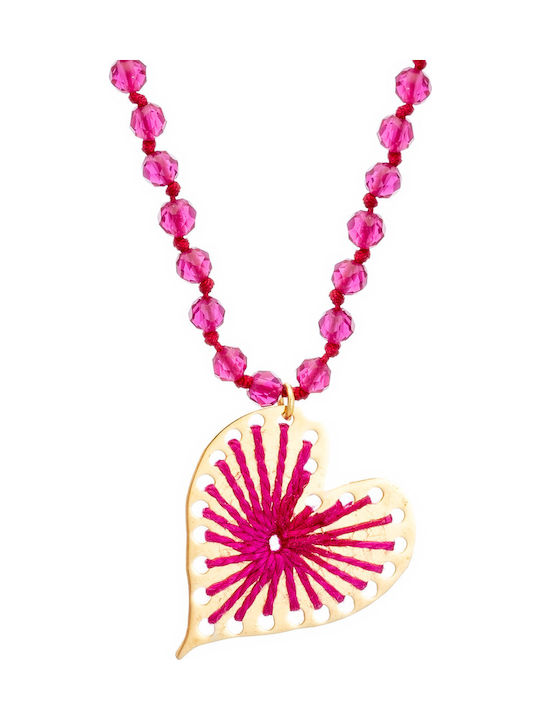 Necklace Rosary with design Heart