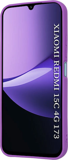 Techsuit Softflex Umschlag Rückseite Silikon Lila (Redmi 15C 4G)