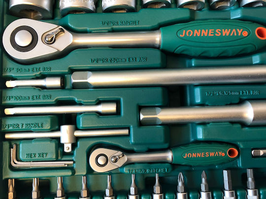 Jonnesway Werkzeugkoffer mit 94 Werkzeugen