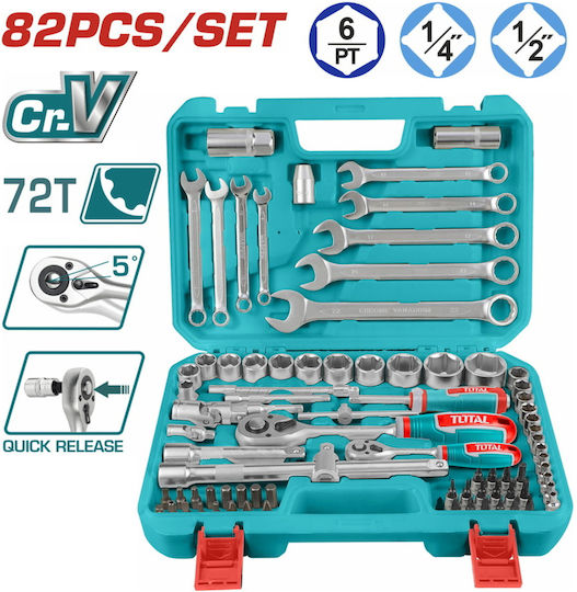 Total Set Ratchet 1\4" & 1\2" 82pcs