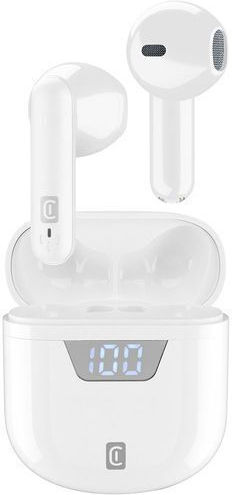 Cellular Line Seek Earbud Bluetooth Handsfree Earphones with Charging Case White