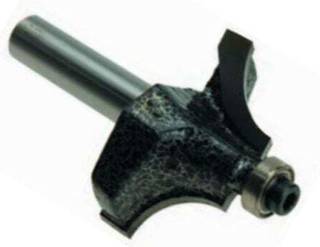 Condor Wood Router Bit Rounded Edges Fi=28.6 12.5 X 9.8 X 7.96mm Shank 8mm Bearing