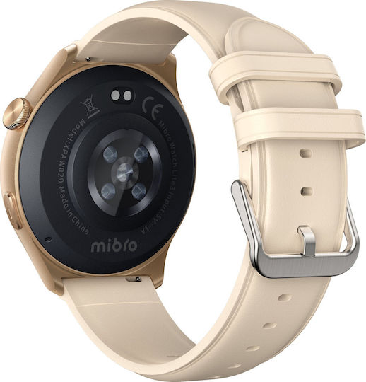 Mibro Lite 3 45mm Smartwatch with Heart Rate Monitor (Light gold)