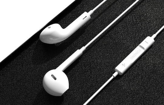 Foneng T34 Earbuds Freisprecheinrichtung Kopfhörer mit Stecker 3.5mm Weiß