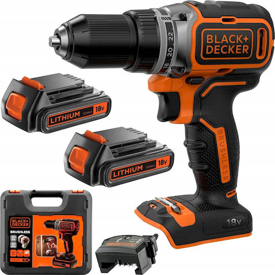 Black & Decker BL186KB Mașină de găurit Baterie Fără perii 18V 2x2Ah