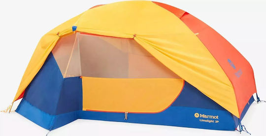 Marmot Limelight 3P Καλοκαιρινή Σκηνή Camping Igloo Κίτρινη με Διπλό Πανί για 3 Άτομα