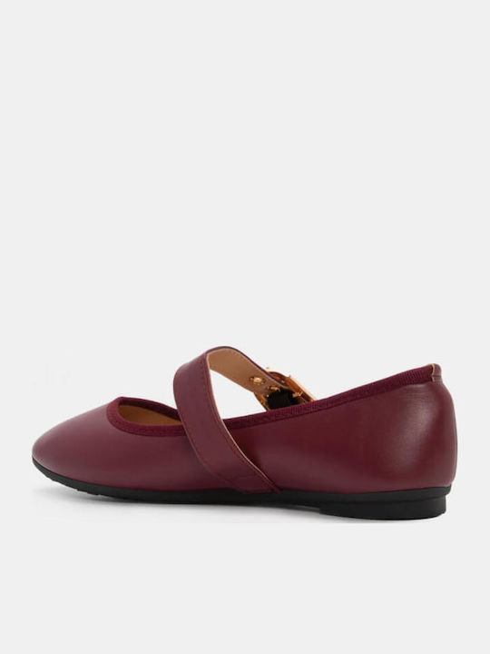 Ballerinas With strap Burgundy