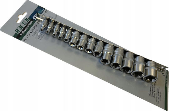 Honiton Καρυδάκια Torx με Καρέ Υποδοχής 1/4" Σετ 14τμχ