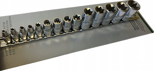 Honiton Καρυδάκια Torx με Καρέ Υποδοχής 1/4" Σετ 14τμχ