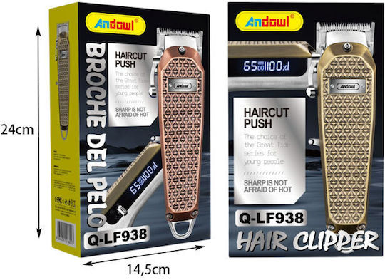 Andowl Professional Hair Clipper Gold Q-LF938