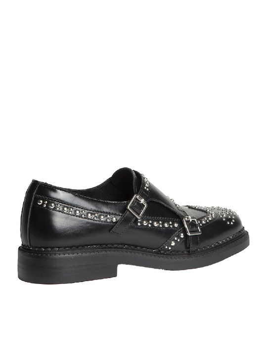 Women's Synthetic Leather Oxford Shoes Black