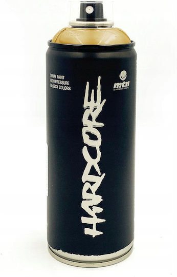 Montana Colors Spray Paint Hardcore Acrylic with Shiny Effect Metallic Gold 400ml