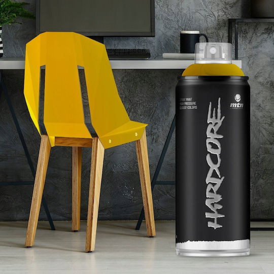 Montana Colors Spray Paint Hardcore Acrylic with Shiny Effect Metallic Gold 400ml