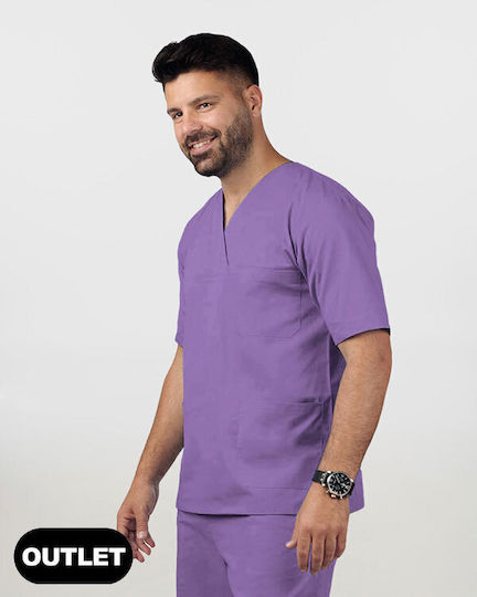 Ayo Newton Unisex Purple Medical Blouse Cotton and Polyester