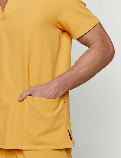 Velilla Mito Unisex Ιατρική Μπλούζα Κίτρινη