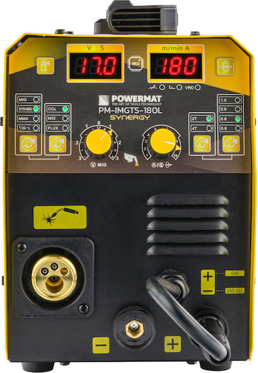 Powermat Ηλεκτροκόλληση MIG / MMA / TIG με Μέγιστο Ρεύμα Συγκόλλησης 180A