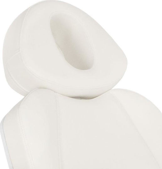 Beauty Chair White with Adjustable Height and Electric Lifting