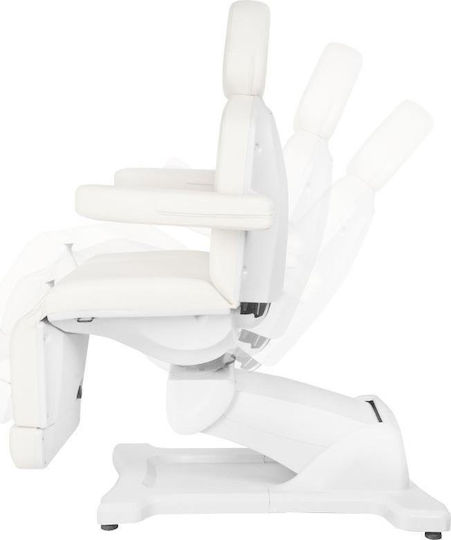 Beauty Chair White with Adjustable Height and Electric Lifting