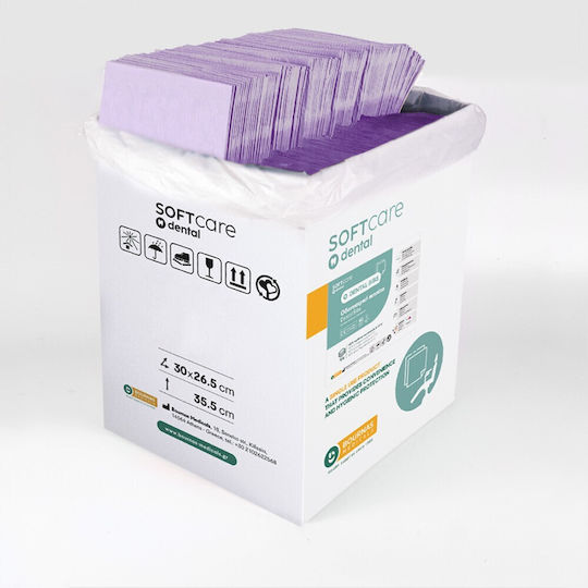 Bournas Medicals Dental Towel Purple 1ply + 1ply without Dispenser 500 Pieces