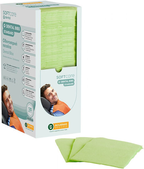 Soft Care Zahntuch Grün 1ply + 1ply mit Dispenser 500Stück