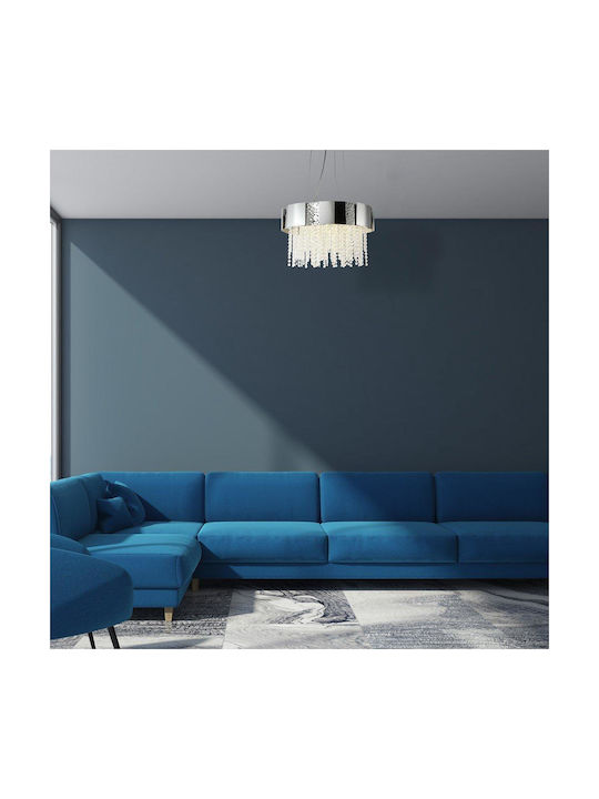 Eko Light Astor Κρεμαστό Φωτιστικό Ασημί για 8 Λαμπτήρες GU10