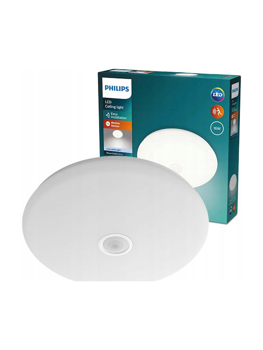 Philips Mauve Πλαφονιέρα Οροφής 32εκ. Λευκή με Ενσωματωμένο LED και Τηλεχειριστήριο