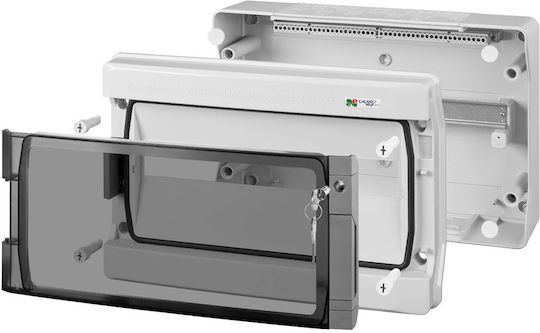 Eurolamp Wall mounted Waterproof 18-Elements Fuse Box with 1 Row W160xH288xD160mm