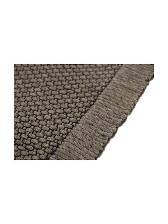 Tapicap Combo Χαλί Ορθογώνιο Μάλλινο Καφέ 170x240cm