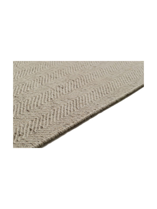 Tapicap Herringbone Kelim Χαλί Ορθογώνιο Μάλλινο Grey 130x190cm