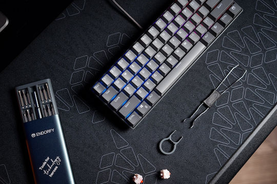 Endorfy Thock V2 Compact Gaming Mechanical Keyboard with Custom Red switches and RGB lighting (English US) Gray