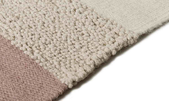 Tapicap Kelim Teppich Rechteckig Wolle White Pink