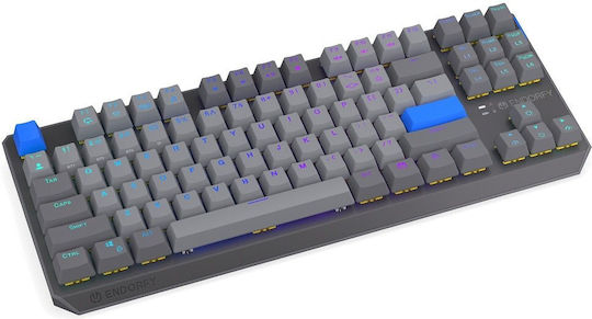 Endorfy Thock V2 TKL Ασύρματο Gaming Μηχανικό Πληκτρολόγιο Tenkeyless με Custom Red διακόπτες και RGB φωτισμό (Αγγλικό US) Γκρι