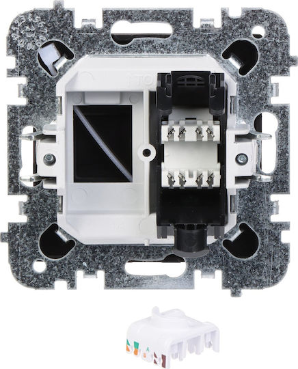 Santra 1x Computer Socket RJ45 Without Frame Flush-Mounting Black 4148-19