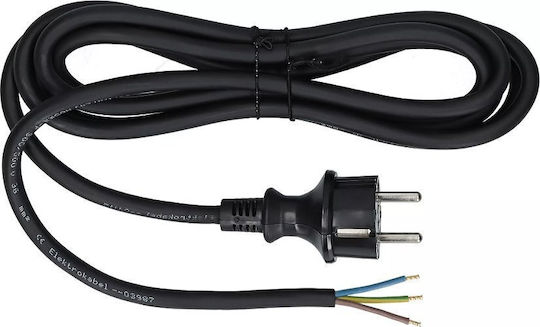 H07RN-F Power Cord Type H07RN-F with Cable Properties 3x2.5mm² in Black Colour 1m
