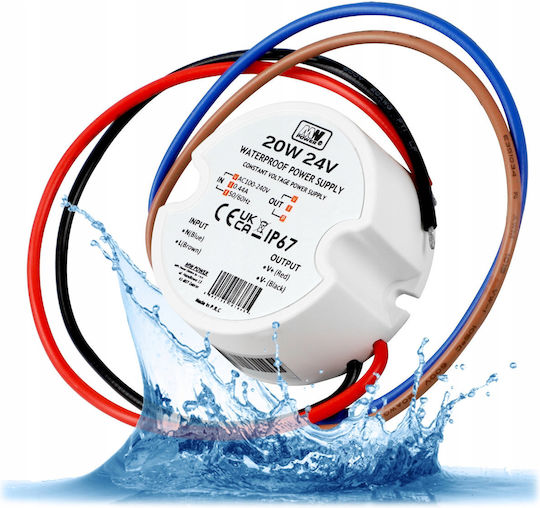 Af2024y Mw Захранване 20w 24v/0.83a Кръгло Захранване