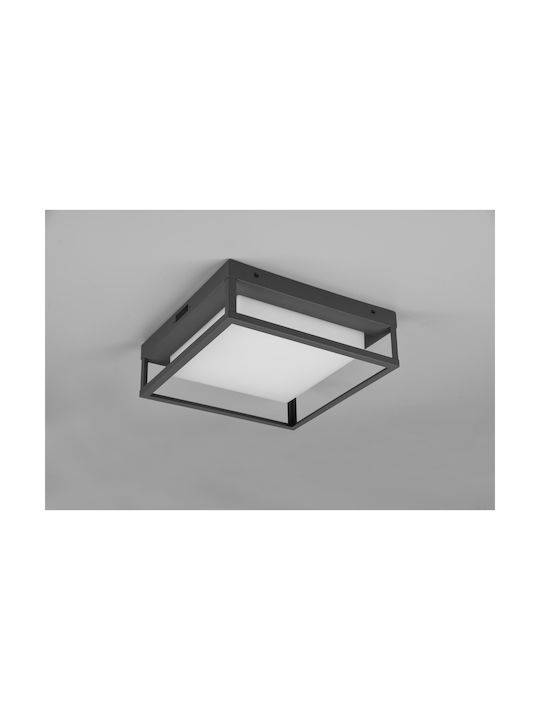Trio Lighting Witham Outdoor Ceiling Flush Mount with Integrated LED in Black Color 677860142