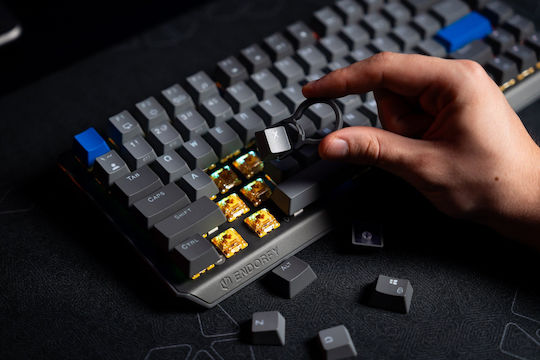 Endorfy Thock V2 75% Wireless Gaming Mechanical Keyboard 75% with Gateron Yellow Switches and RGB Lighting English US